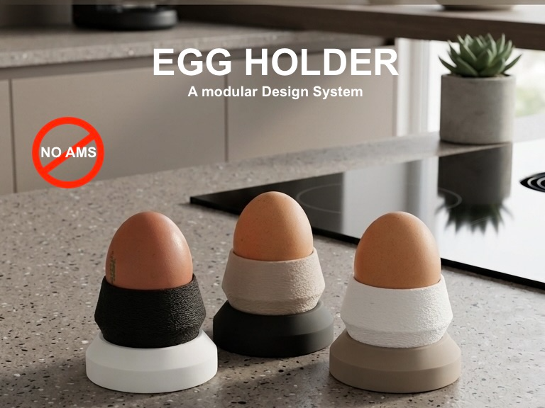 Modular Egg Holder - Modern Minimalist (No AMS)