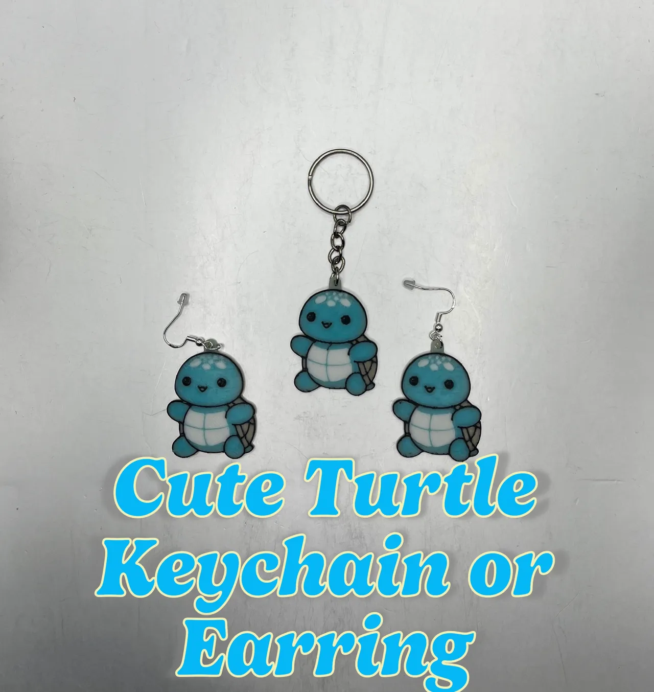 Cute Turtle Keychain or Earring view 2
