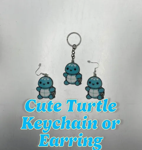 Cute Turtle Keychain or Earring view 2