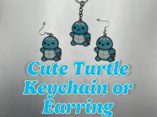 Cute Turtle Keychain or Earring