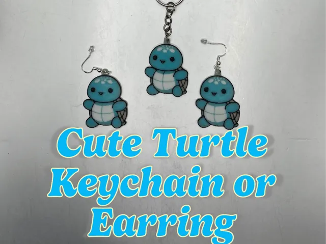 Cute Turtle Keychain or Earring