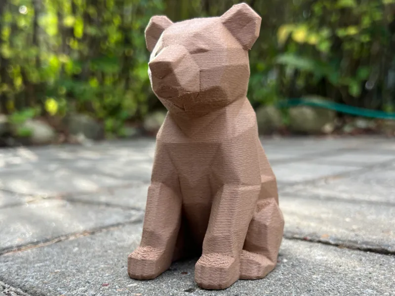 Low Poly Sitting Bear Cub
