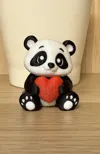 Panda with Knitted Heart AMS Color 