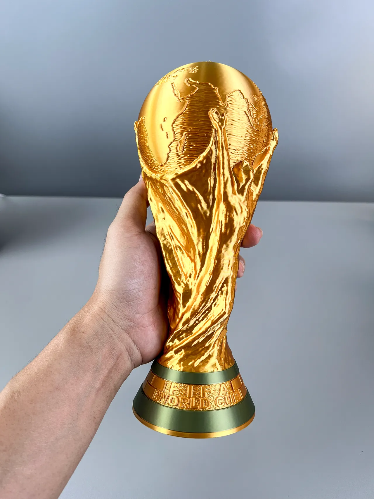 Ultra-Detailed World Cup Trophy Replica view 2