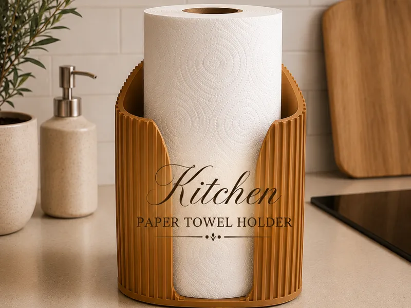 Japandi Kitchen Roll Holder - Squared