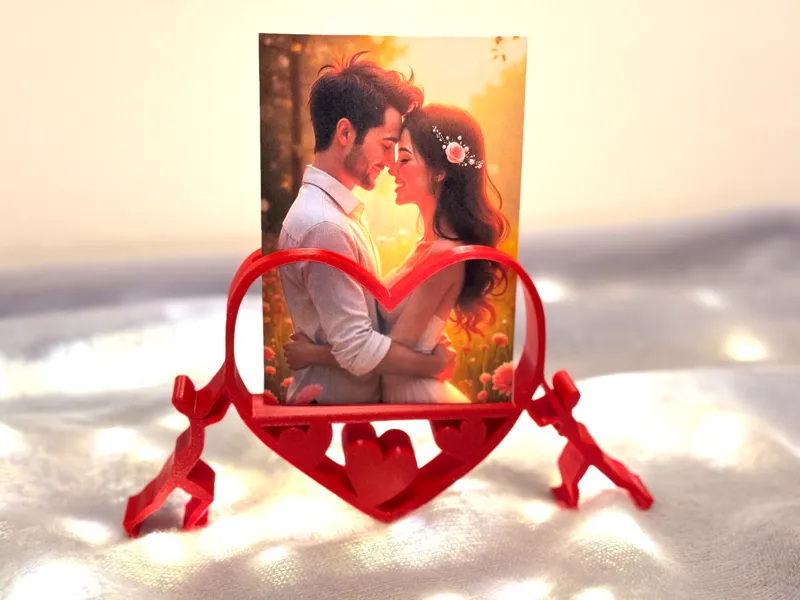 Heart hold by pair - photo stand 