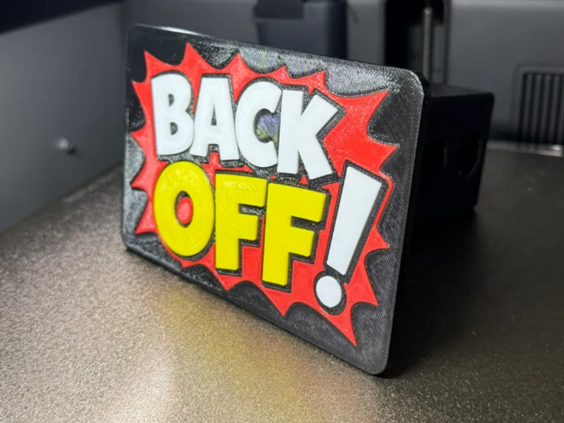 Back Off Hitch Cover Swappable Plate