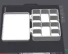 8 small compartments and 2 long compartments