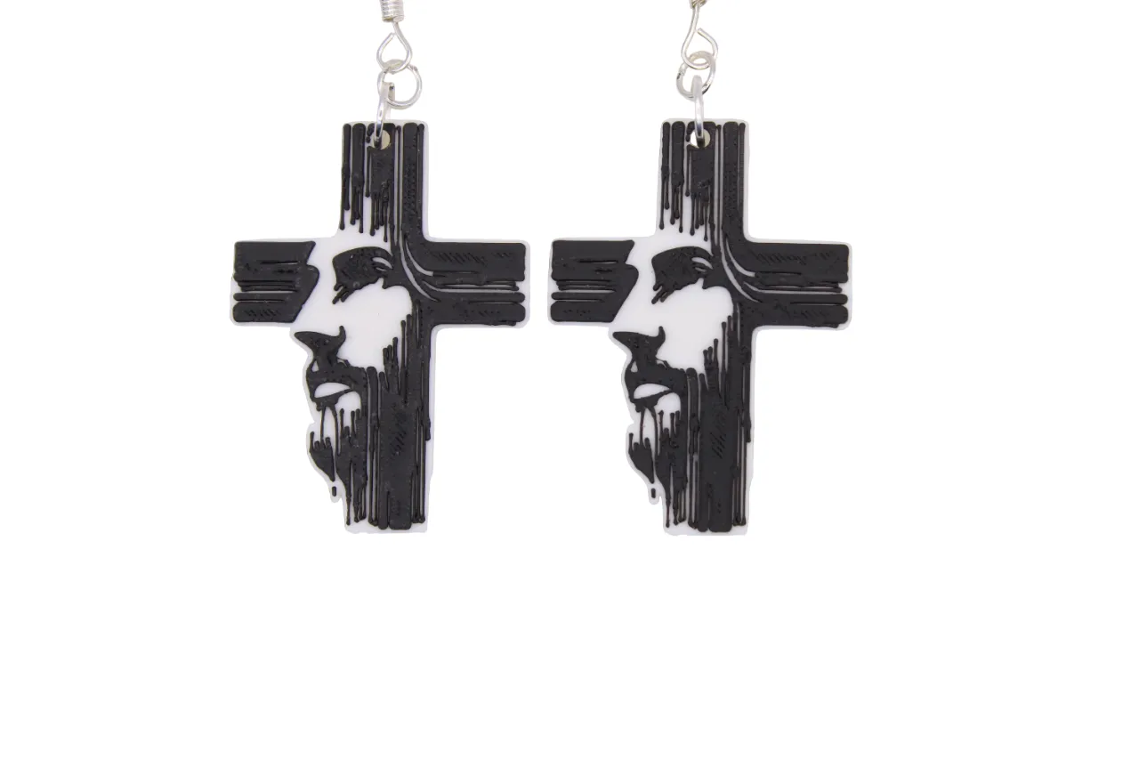 Jesus and Cross Earrings view 4