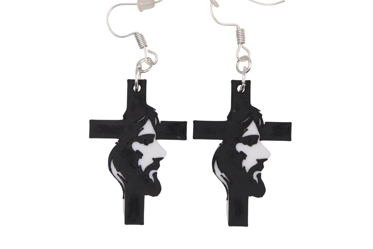 Jesus and Cross Earrings view 3