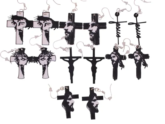 Jesus and Cross Earrings