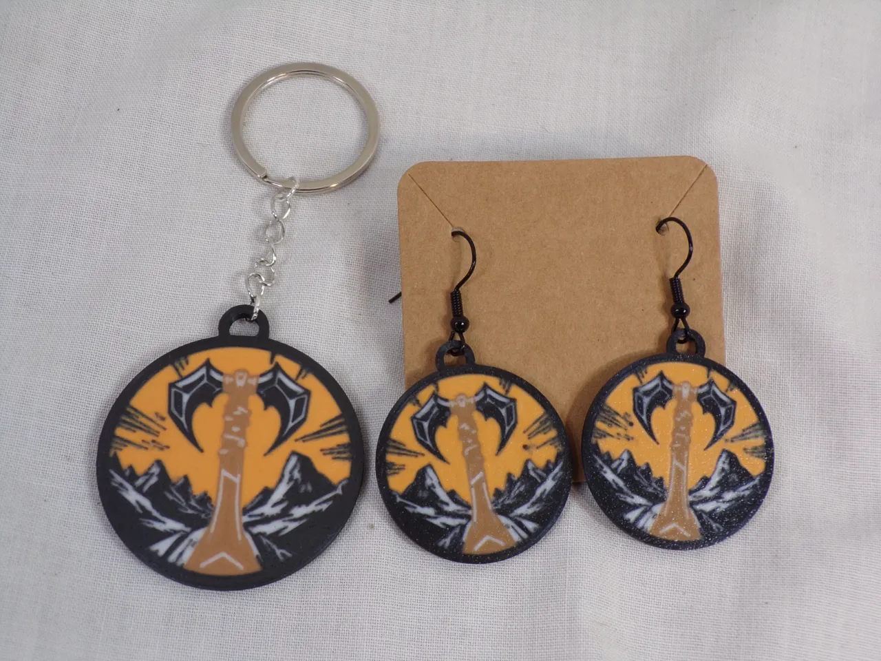 Dungeons & Dragons Class Emblem Keychain Earrings view 2