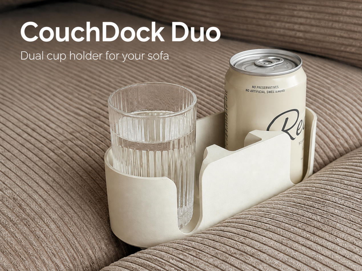 CouchDock Duo – Sofa Cup Holder & Remote Organizer - 1
