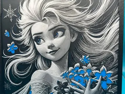 elsa with flowers