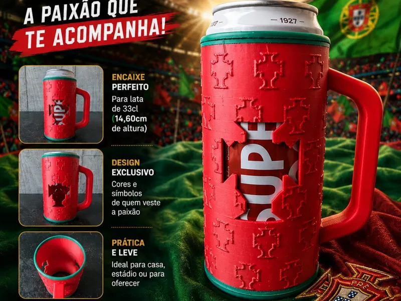 Caneca para lata alta de 33cl Portugal