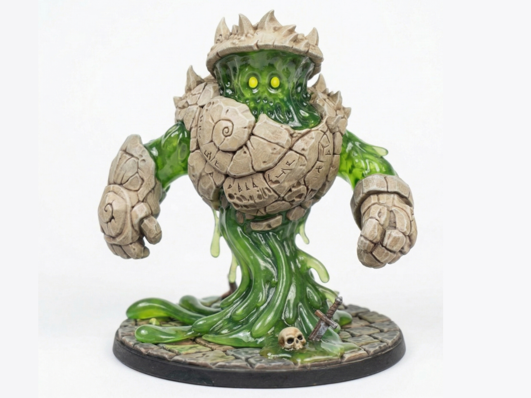 Armored Slime Golem D&D Miniature (45mm)