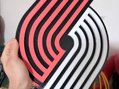 Trail Blazers Logo Display 3D