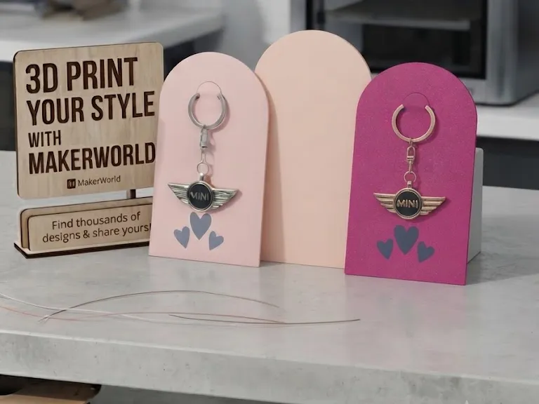 Keychain display cards