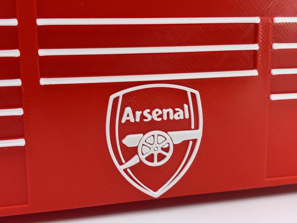 Arsenal football soccer toolbox desk pen holder - Free 3D Print Model ...