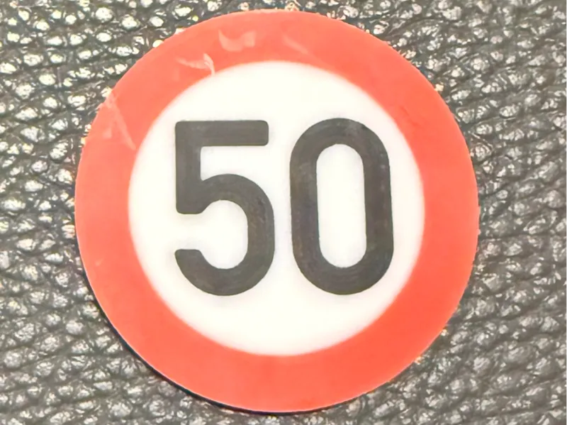 50er Geburtstag Schild