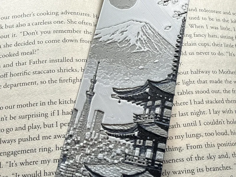 Kyoto Japan Bookmark 4 Color HueForge