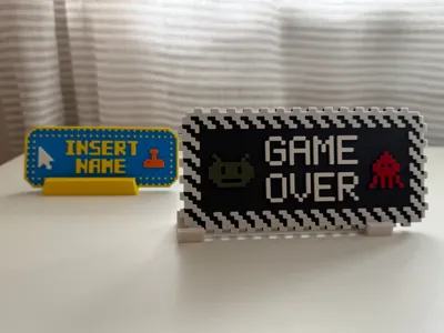 Custom Pixel Sign — Retro 8-Bit Name Plate