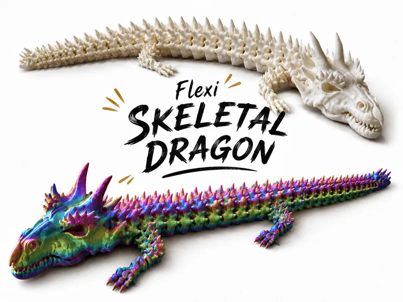 Flexi Skeletal Dragon | Articulated Fantasy Dragon