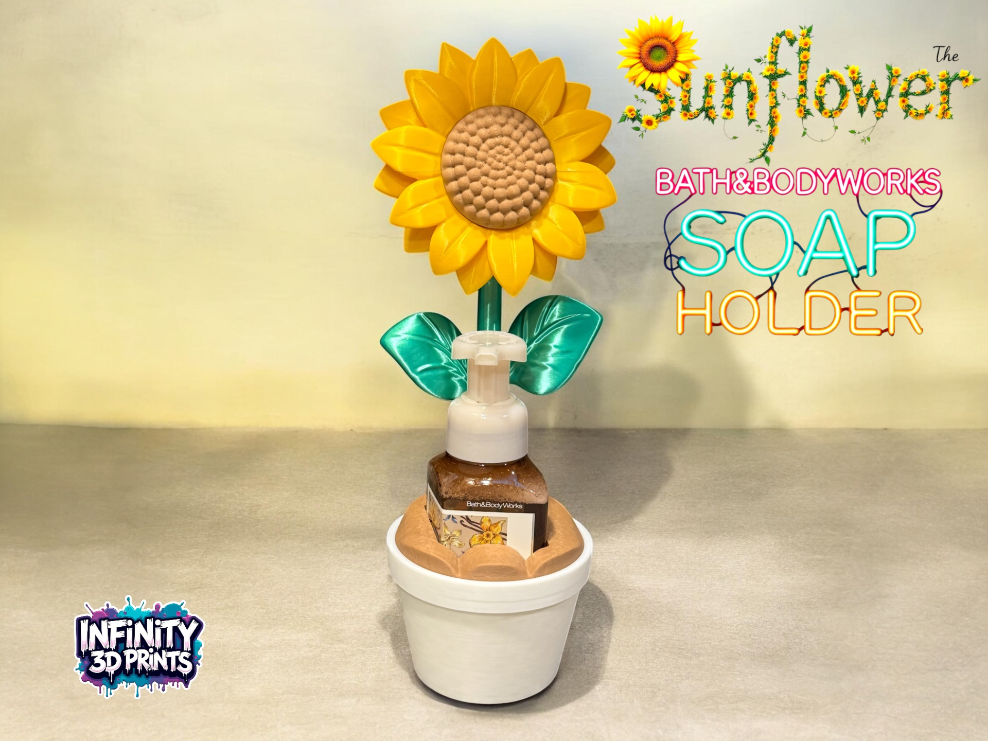 MULTIPART -THE SUNFLOWER -BBW FOAMING SOAP HOLDER 