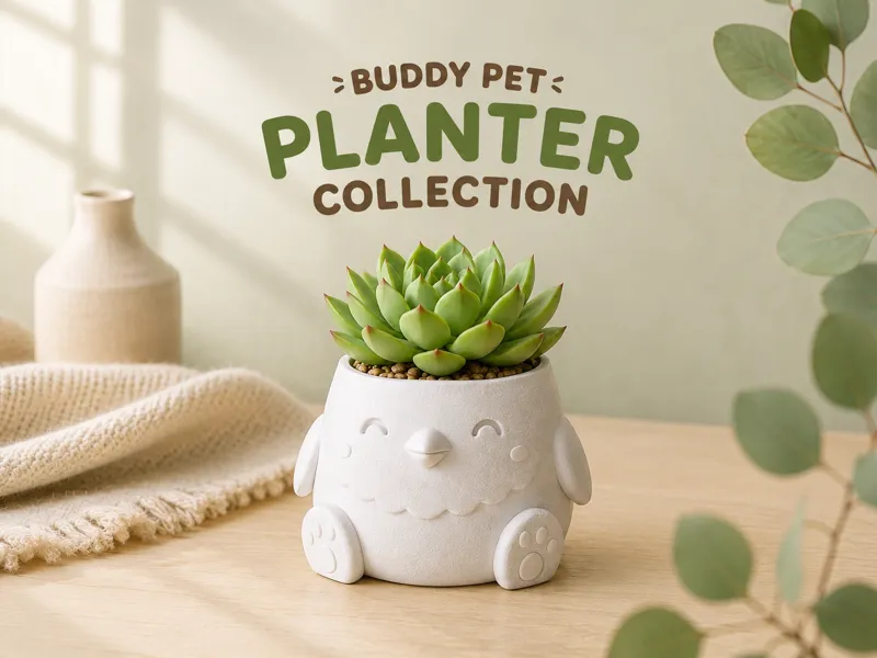 Buddy Pet Collection– Planter & Pen Holder - Chick