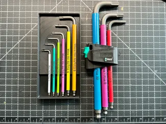 Wera Hex-Plus 1.5mm - 5mm Gridfinity tray