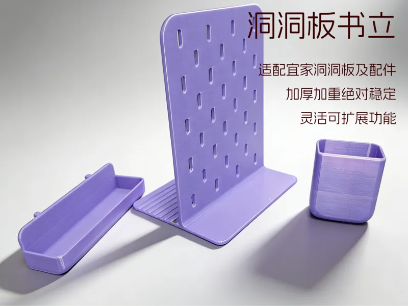 洞洞板书立书架可适配宜家洞洞板配件