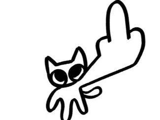 middle finger cat