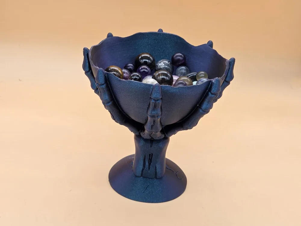 Skeleton Hand Bowl Spooky stylish eye-catcher - Free 3D Print Model ...