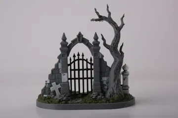 Figura decorativa: Gothic Cemetery Gate – Halloween sculpture decor — vista de referencia 3
