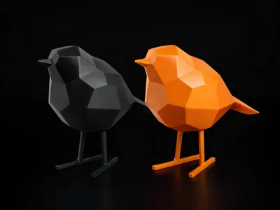 Low-Poly Decorative Bird