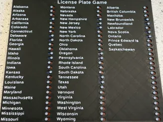 License Plate Game