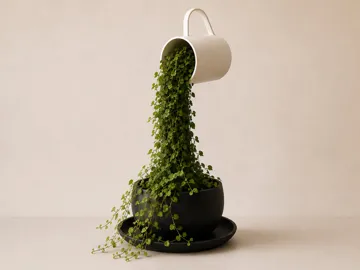 Modelo para impresión 3D: Pouring Plant - Teacup — vista de referencia 3