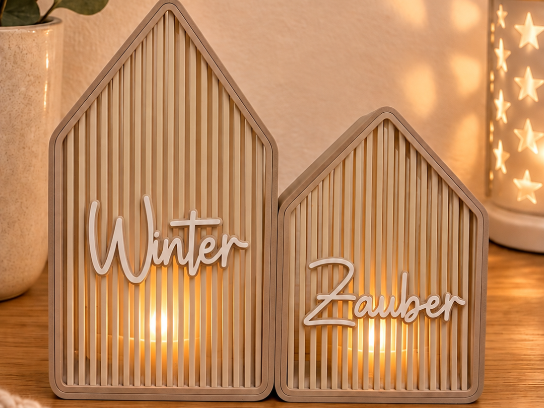 Winterzauber Haus House - 3D printed Decor, in stock in India
