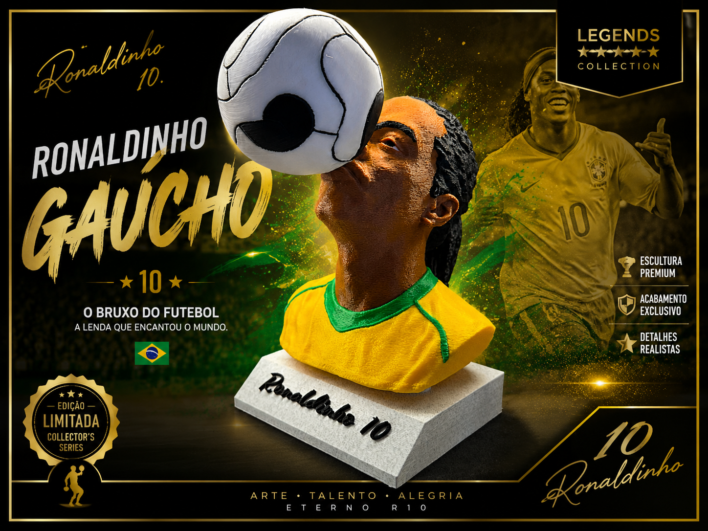 Ronaldinho Gaucho – Limited Edition Statue