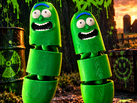 Flexi Pickle Rick Fan Art Fidget - 1