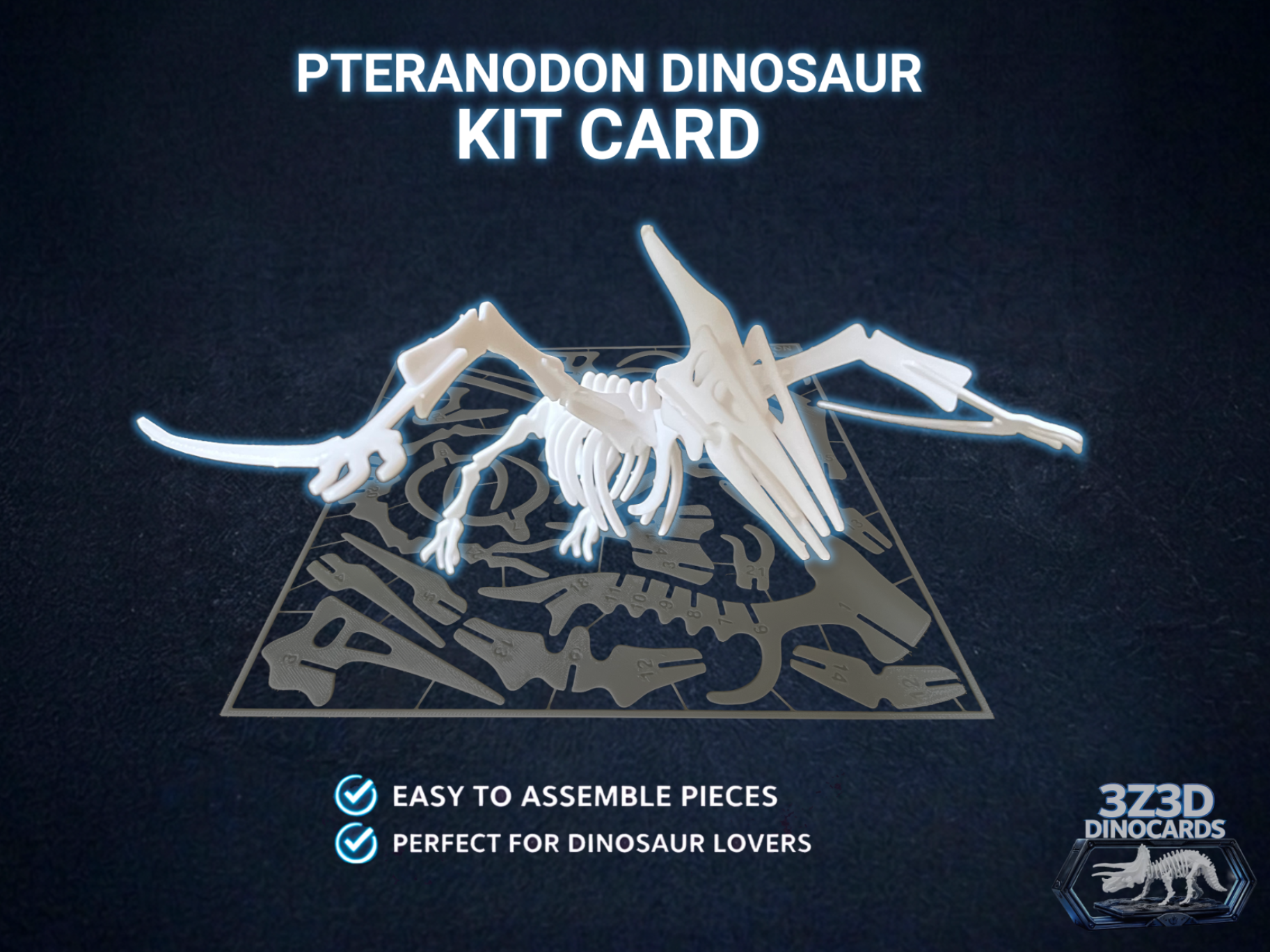 Pteranodon Dinosaur Kit Card - DinoCards