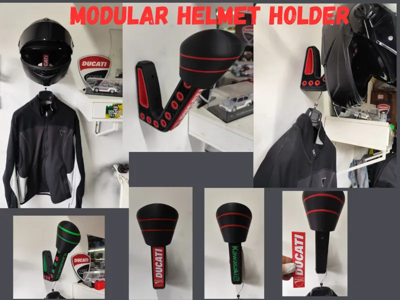 Modular helmet holder