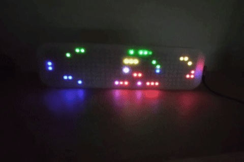 WLED WIFI RGB Matrix panel clock/effect/text USB C