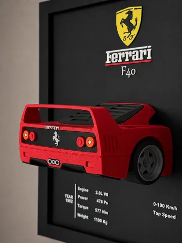 Marco decorativo: Ferrari F40 – Wall Art with Frame — vista de referencia 2
