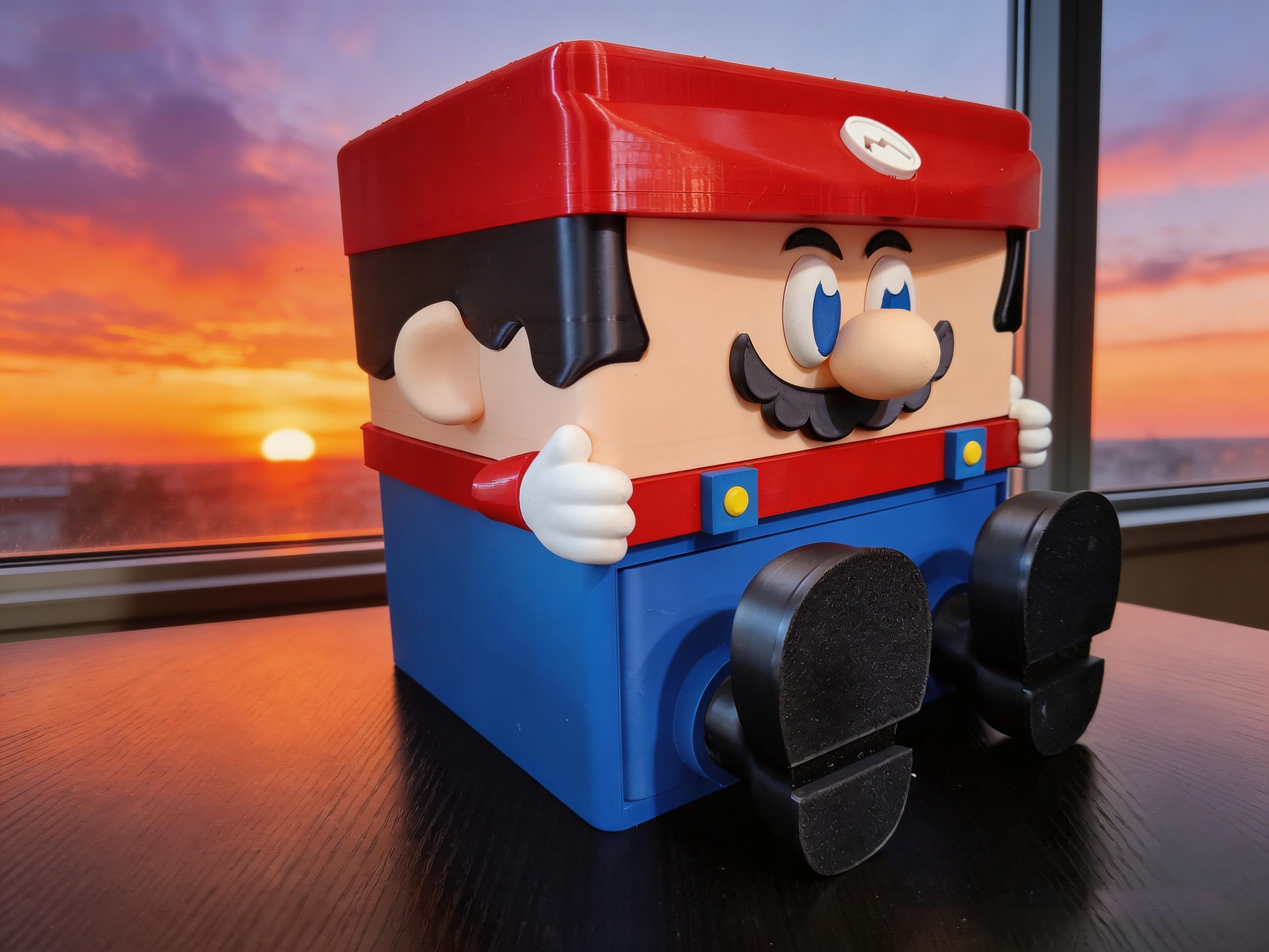 Miniatura 2 do modelo 3D 马里奥收纳盒抽屉巨大全分件无支撑