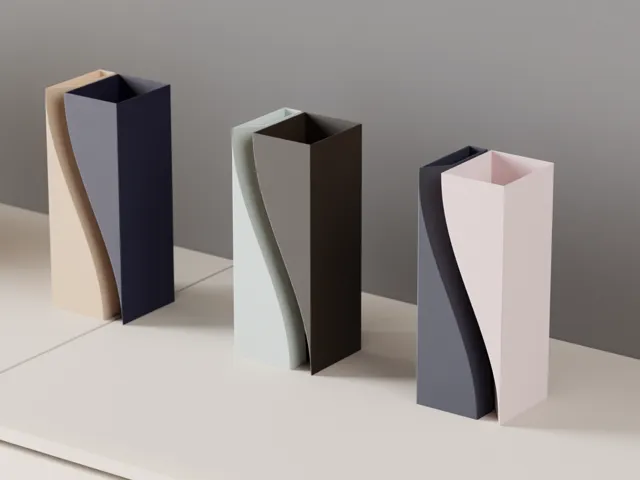 Modern Vase. Two part Sweeping Sculpture