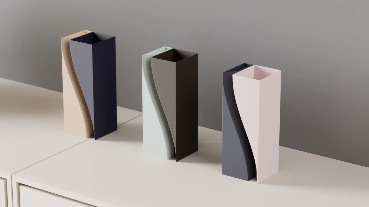 Modern Vase. Two part Sweeping Sculpture view 3