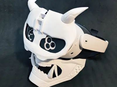 Cyber Oni Mask for Quest 3s