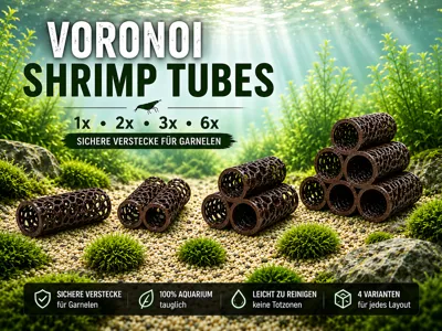 Voronoi Shrimp Tube Set 1x, 2x, 3x & 6x Hideouts