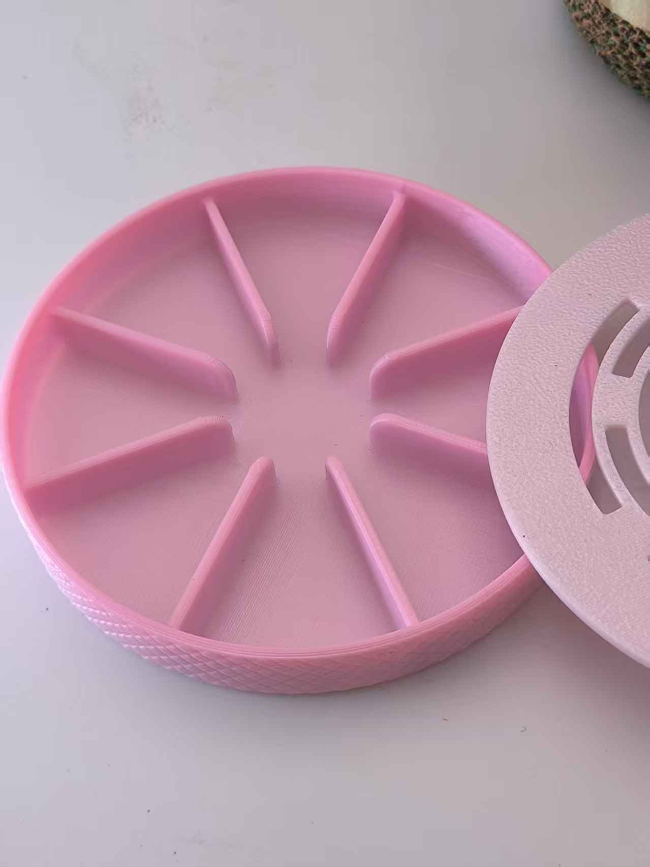 Miniatura 3 do modelo 3D 360° 全透气网纹花盆防闷根 带托盘 可定制 多肉兰花食虫植物薄荷扦插育苗通用防烂根专用